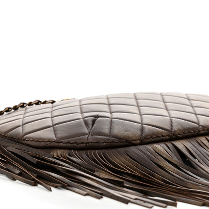 Chanel Calfskin Quilted Into The Fringe Hobo Brown 9 of 10