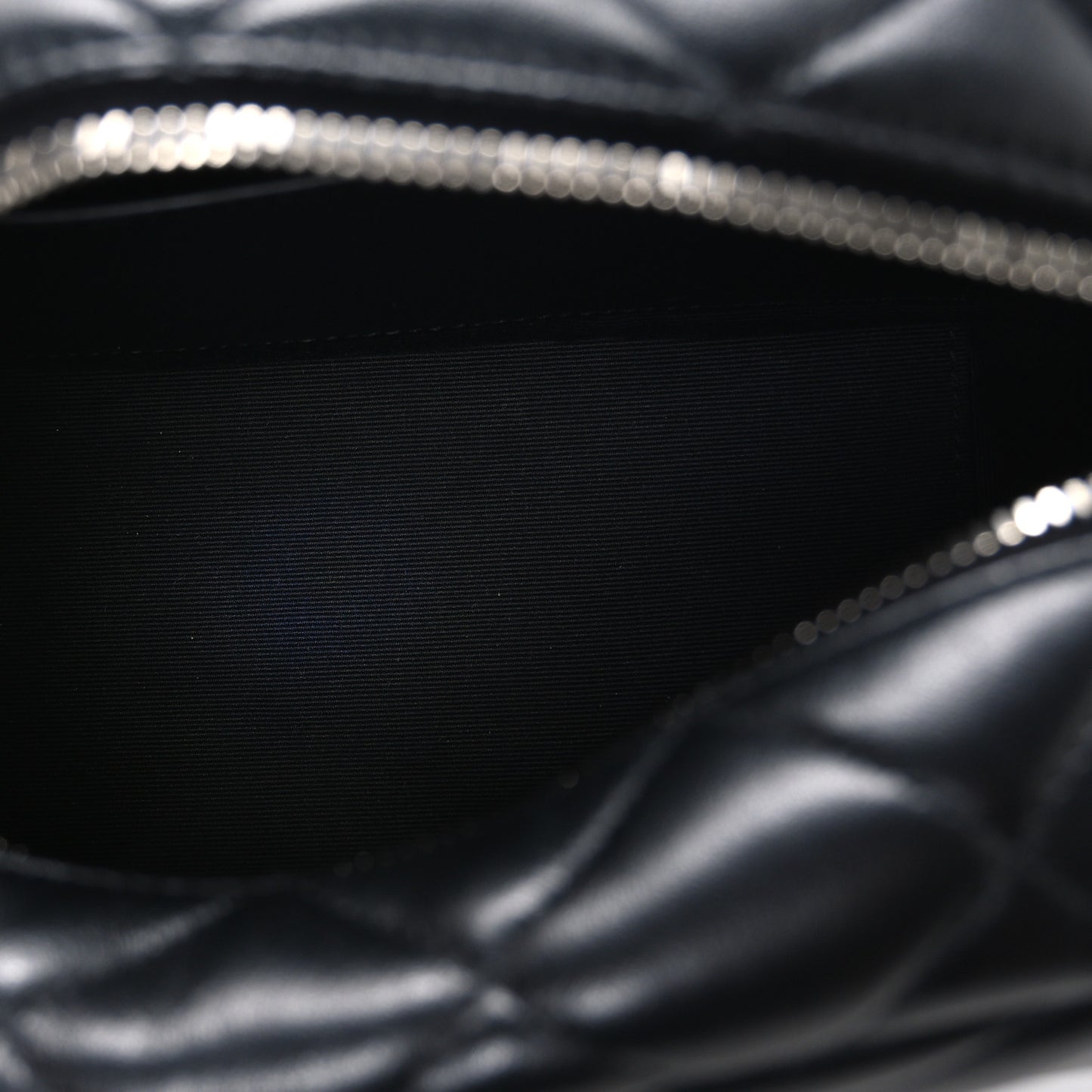 Calfskin Y Quilted Monogram Small Loulou Bowling Bag Black