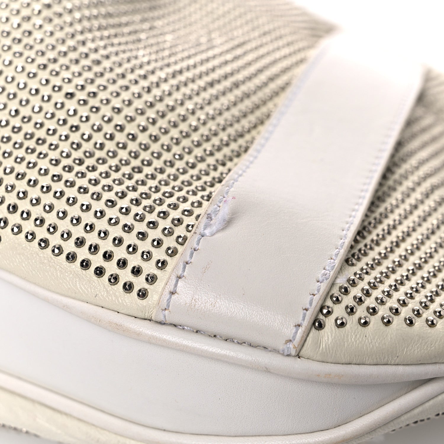 Burberry Calfskin Studded Hobo White 20 of 34