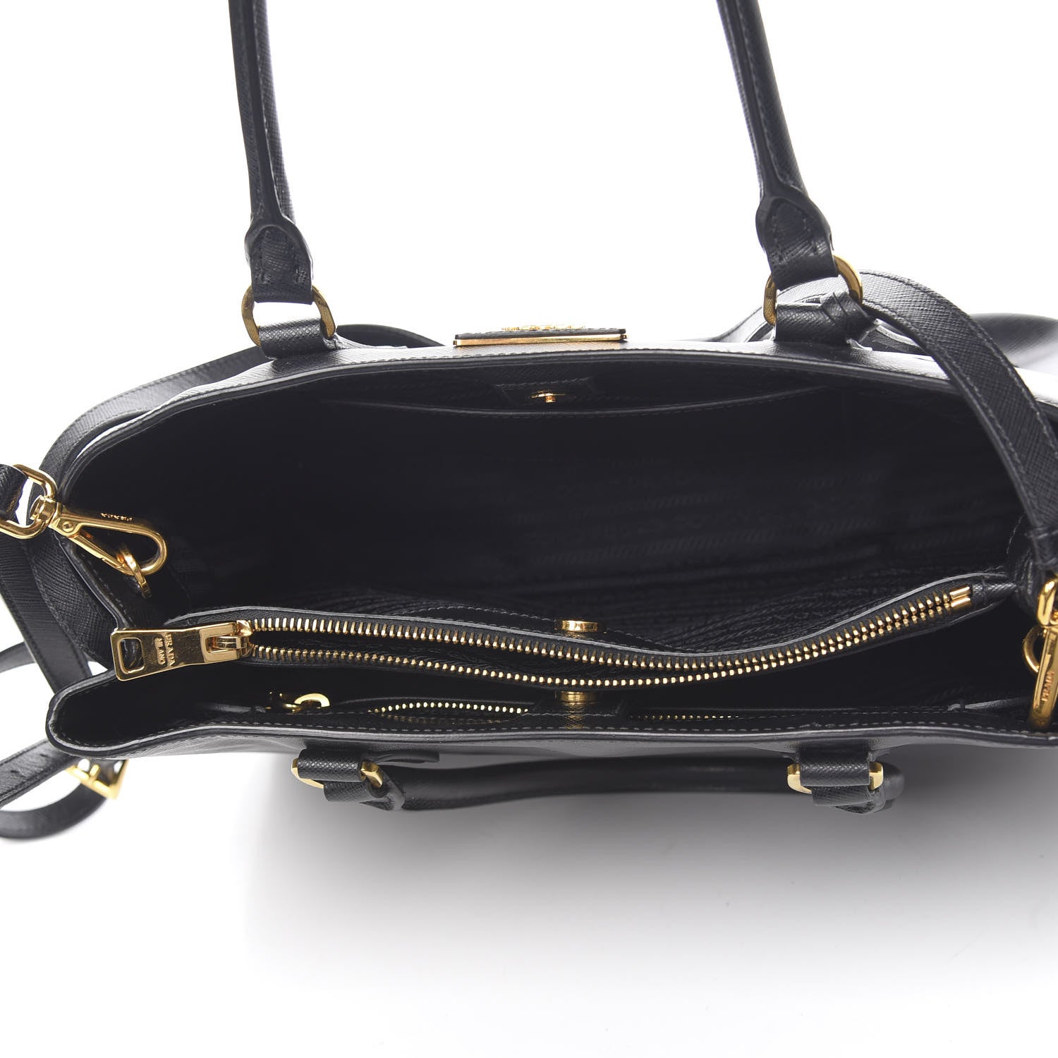 Prada Saffiano Lux Medium Tote Black 4 of 10