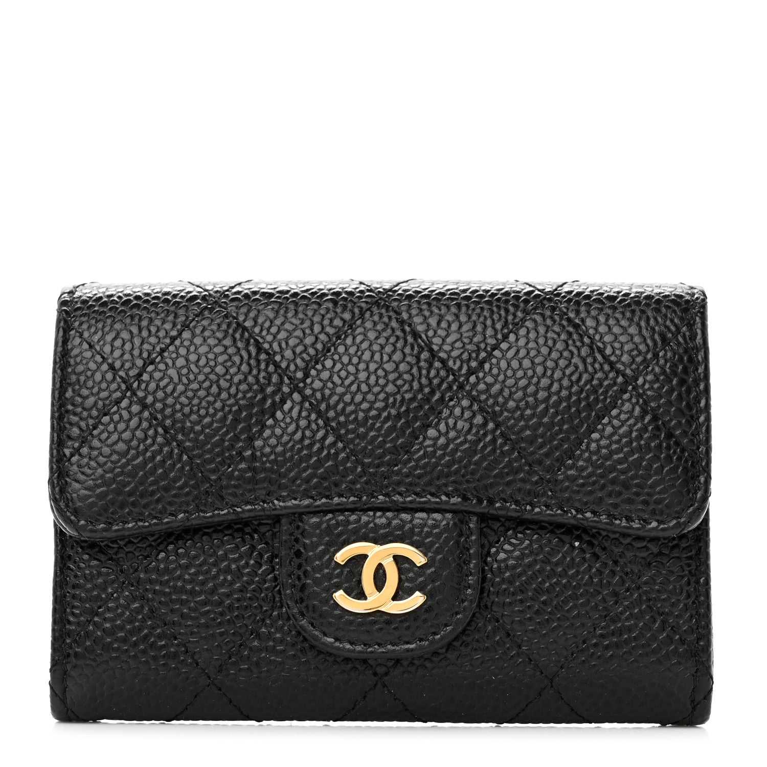 Chanel Caviar Quilted Flap Card Holder Black 1 of 8