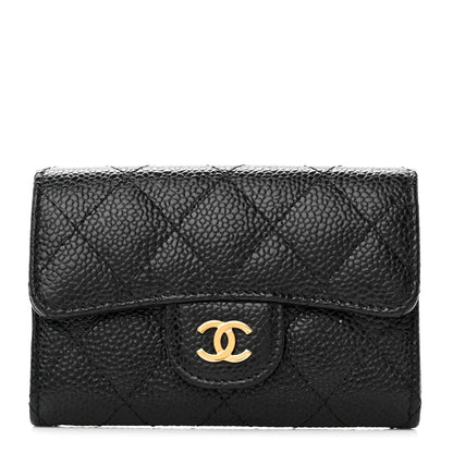 Chanel Caviar Quilted Flap Card Holder Black 1 of 8