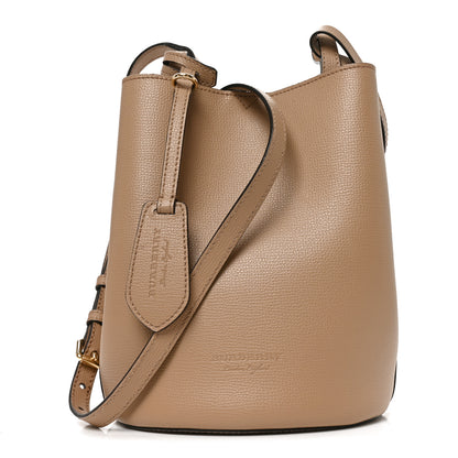 Burberry Calfskin Small Lorne Bucket Crossbody Natural 1 of 9