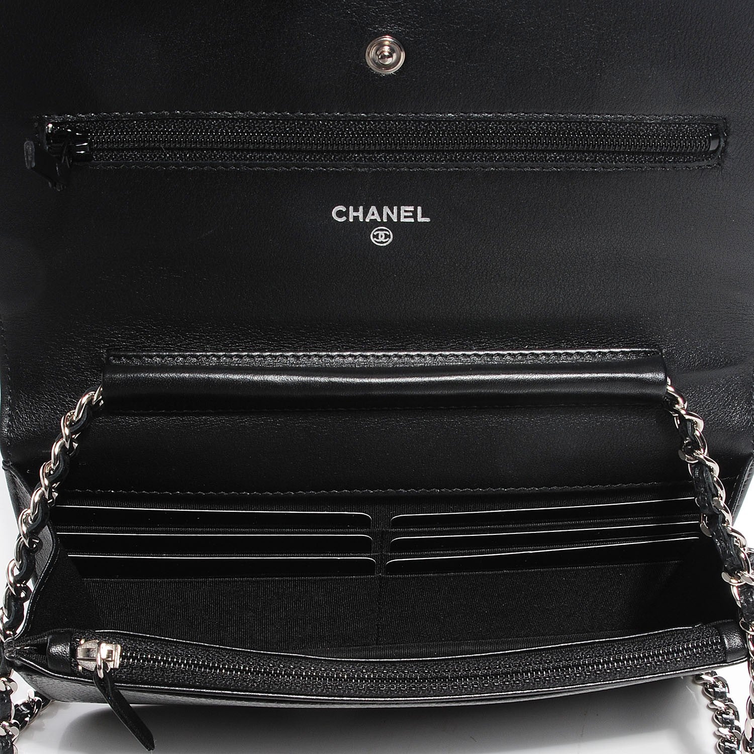 Chanel Caviar Timeless CC Wallet on Chain WOC Black 9 of 9