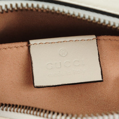 Gucci Calfskin Matelasse Mini GG Marmont Chain Shoulder Bag White 6 of 7