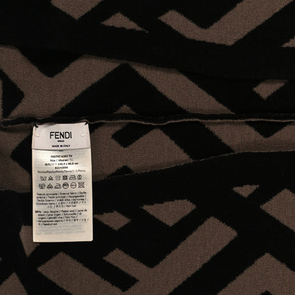Fendi Wool Nylon FF Poncho Tobacco 3 of 3