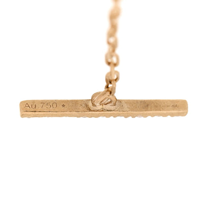 Gucci 18K Yellow Gold Diamond GG Running Toggle Bracelet 4 of 4
