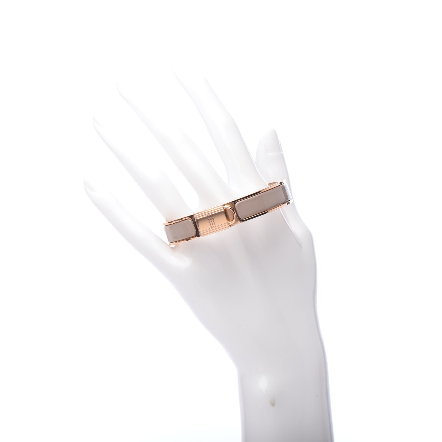Hermes Enamel Narrow Clic Cadenas Bracelet GM Marron Glace 2 of 5