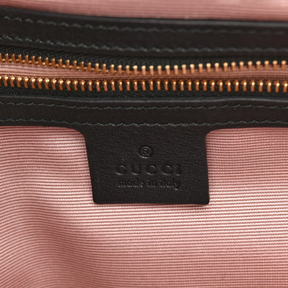 Gucci Suede Snakeskin Studded Medium Arli Flap Shoulder Bag Black 6 of 10