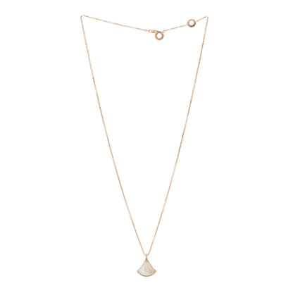 Bulgari 18K Rose Gold Diamond Mother of Pearl Small Divas' Dream Pendant Necklace 3 of 5