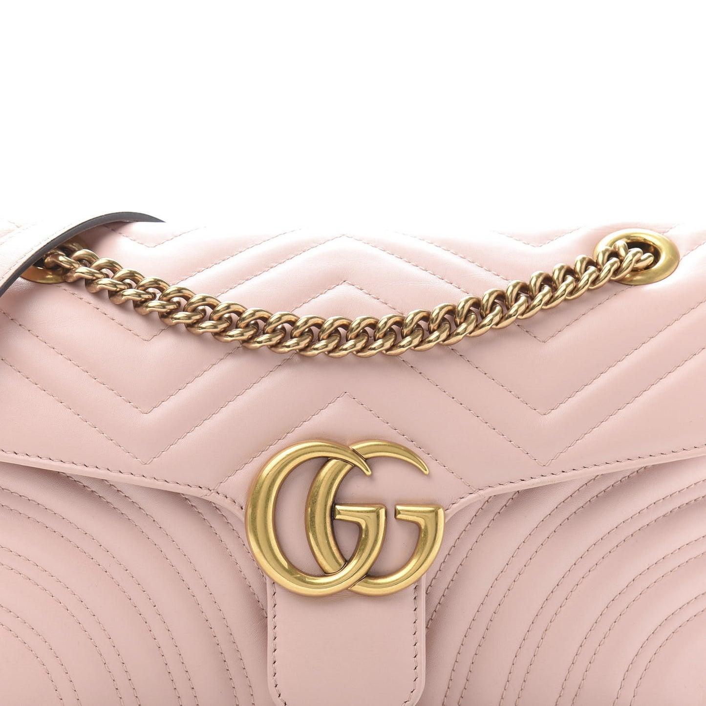 Calfskin Matelasse Small GG Marmont Shoulder Bag Perfect Pink