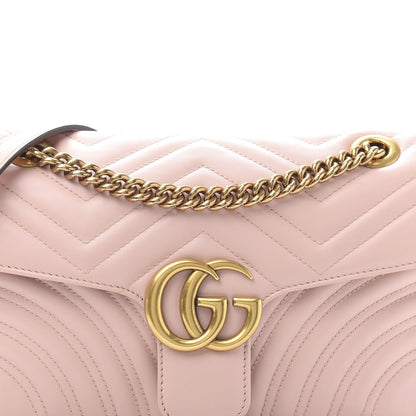 Gucci Calfskin Matelasse Small GG Marmont Shoulder Bag Perfect Pink 12 of 12