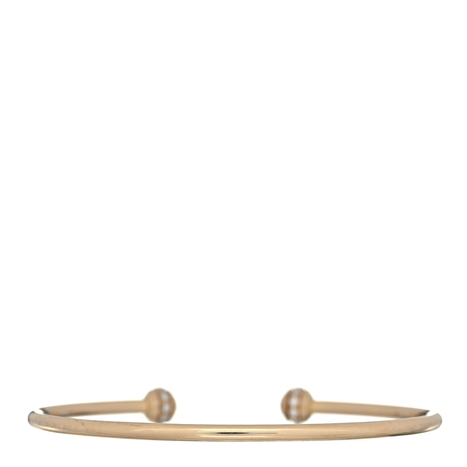 Piaget 18K Rose Gold Diamond Thin Possession Open Bangle Bracelet 2 of 3