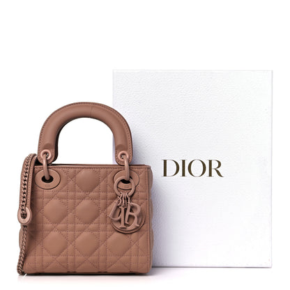 Christian Dior Ultra Matte Calfskin Cannage Mini Lady Dior Light Beige 11 of 11