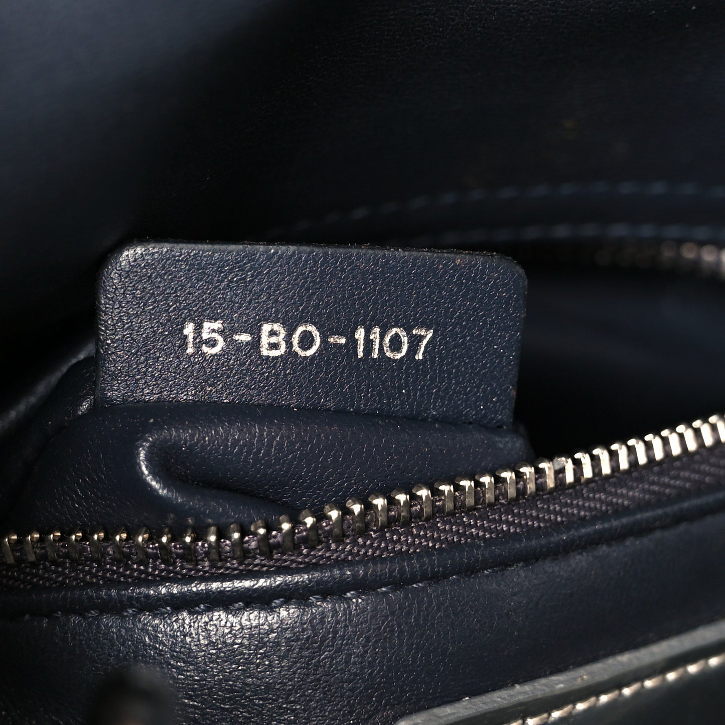 Metallic Patent Micro-Cannage Mini Lady Dior Silver