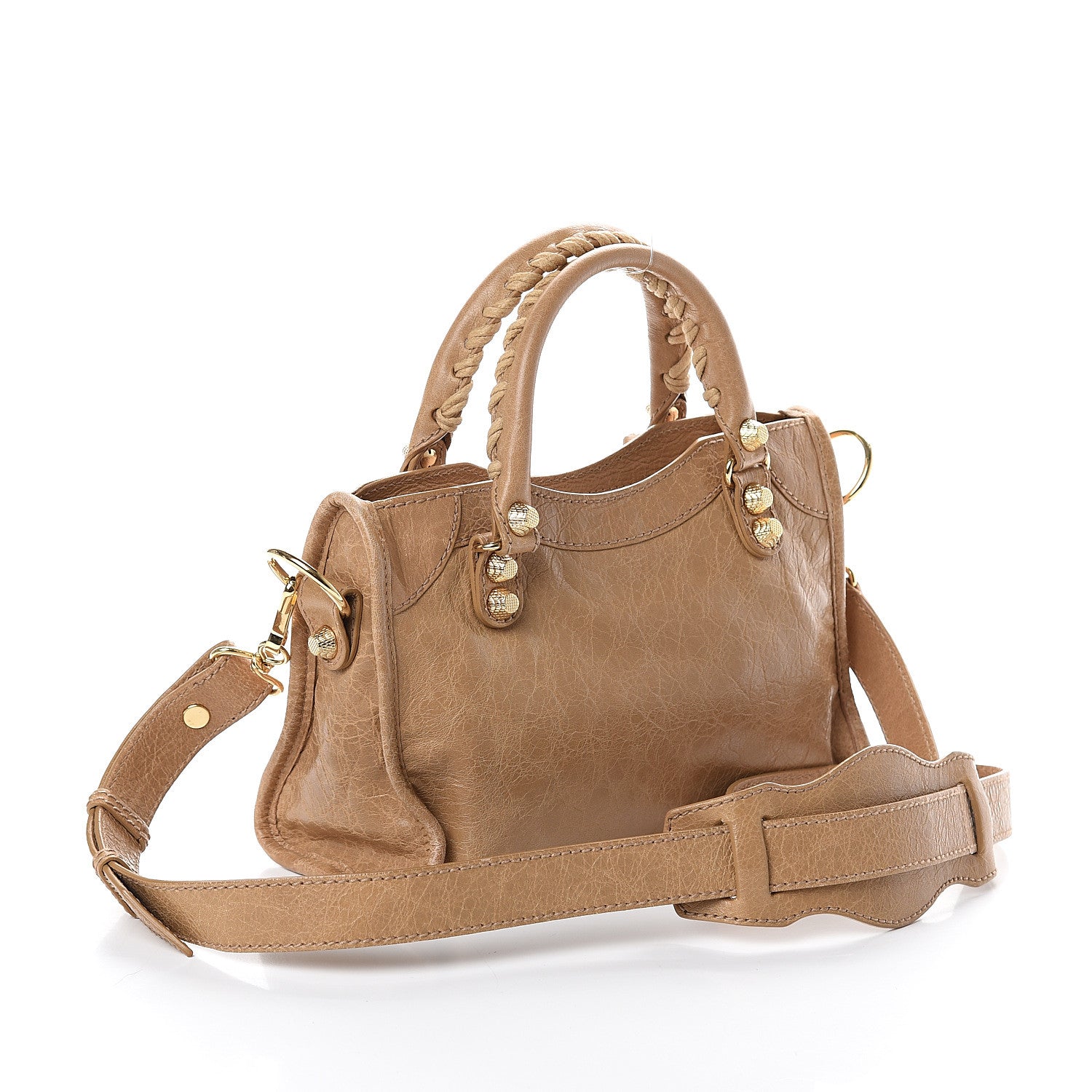 Balenciaga Agneau Giant 12 Gold Hardware Mini City Beige Nougatine 2 of 5