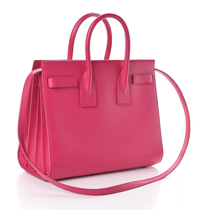 Saint Laurent Calfskin Small Sac De Jour Lipstick Fuchsia 3 of 9