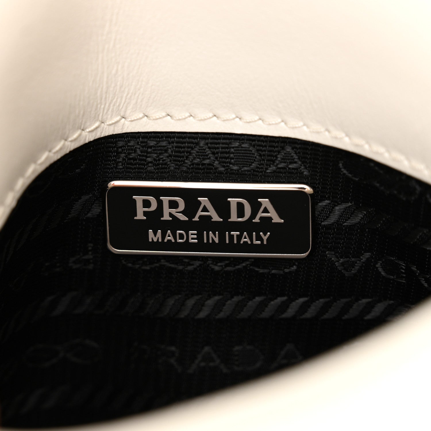 Prada Spazzolato Mini Cleo Flap Shoulder Bag White 6 of 11