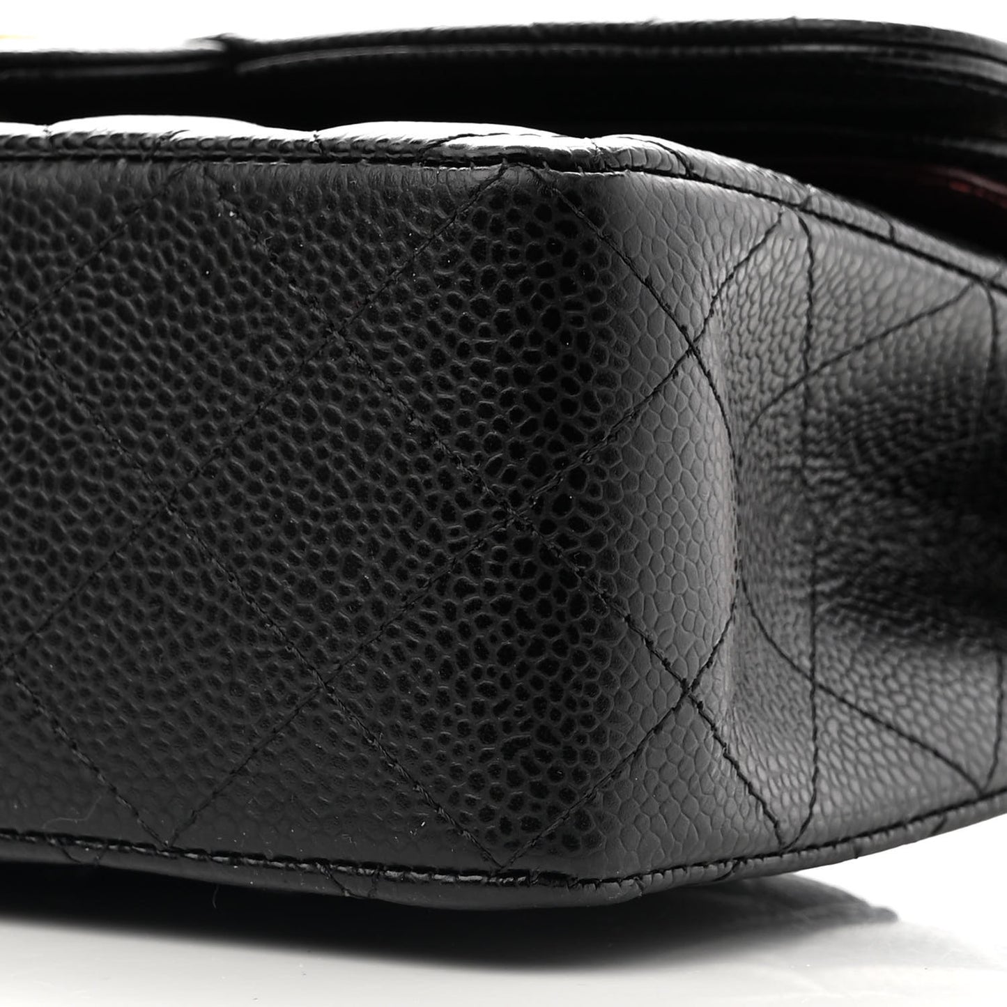 Caviar Quilted Small Double Flap Black