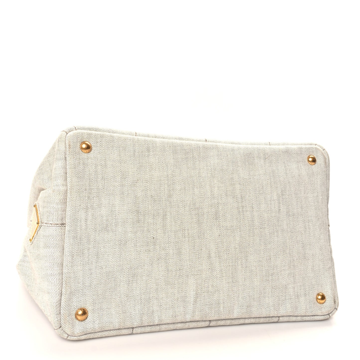 Denim Logo Tote White