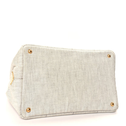 Prada Denim Logo Tote White 4 of 13