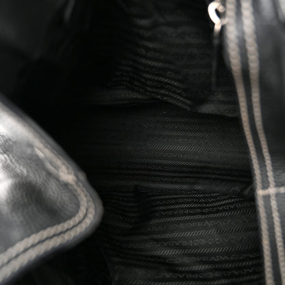 Prada Vitello Daino Shoulder Bag Black 5 of 13