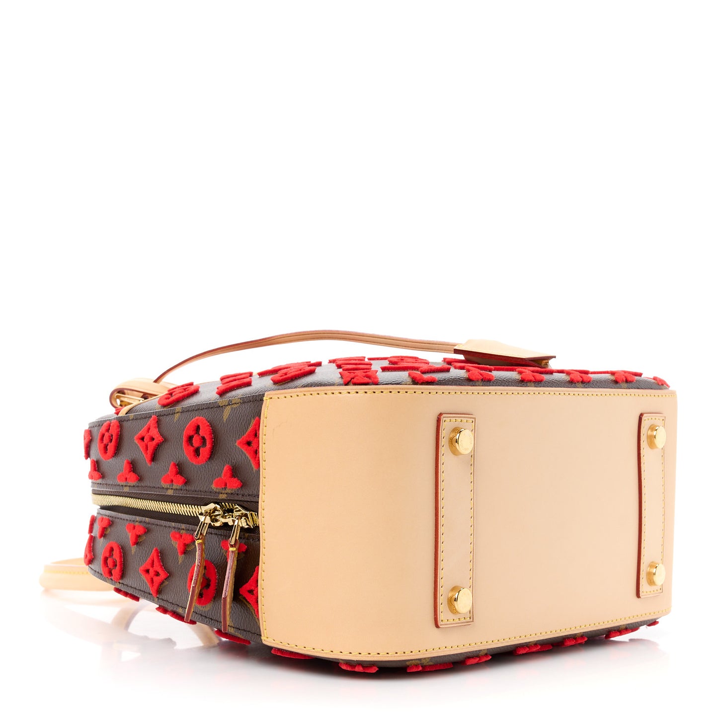 Monogram Tuffetage Deauville Cube Red