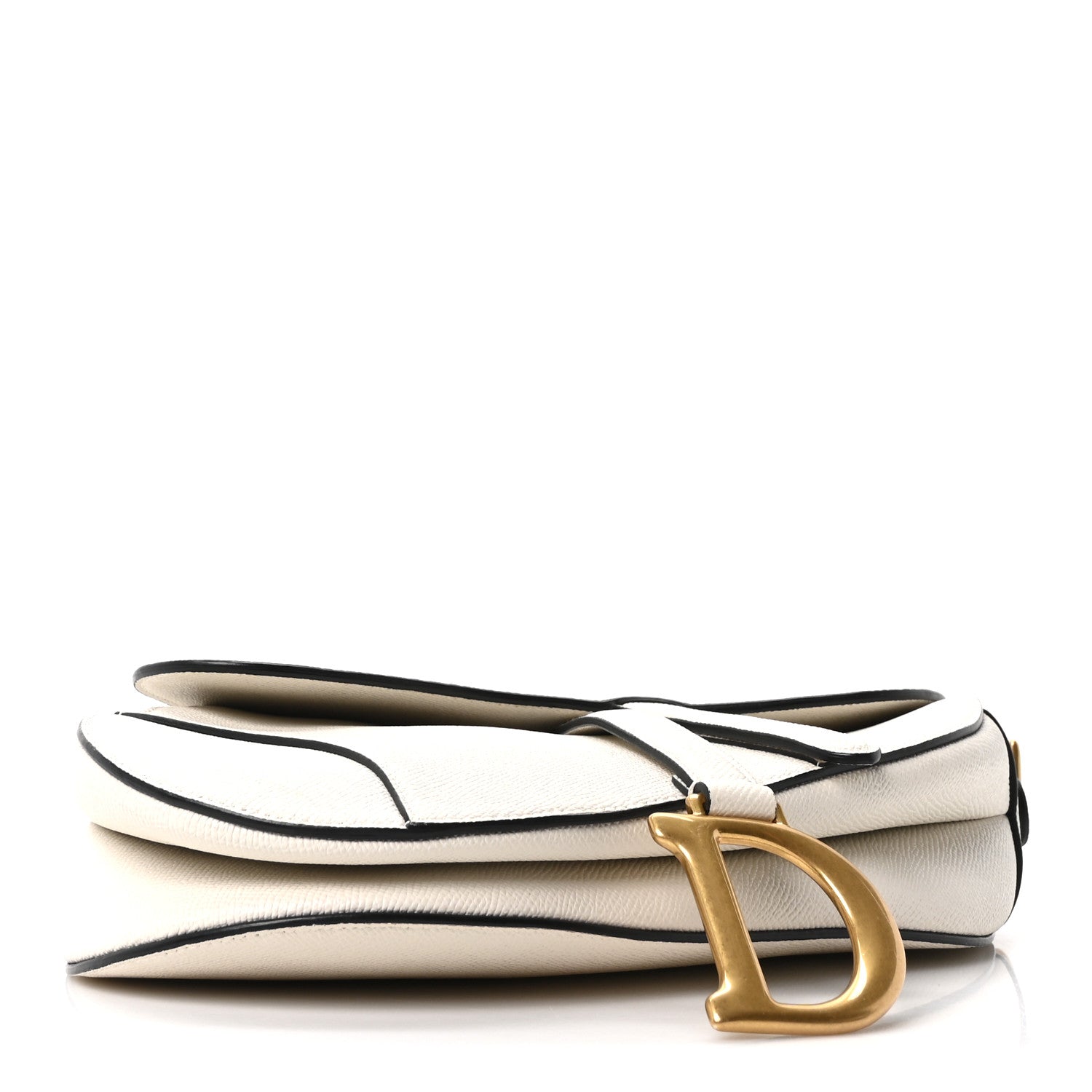 Christian Dior Grained Calfskin Saddle Bag White 4 of 11