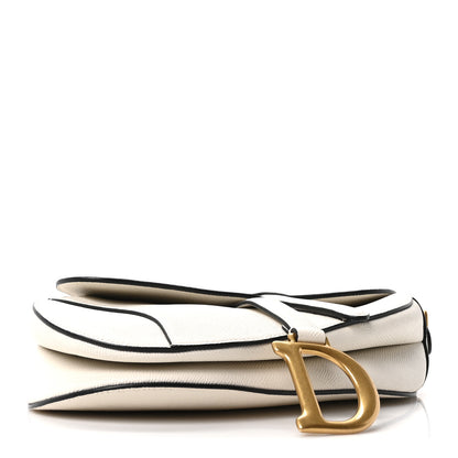 Christian Dior Grained Calfskin Saddle Bag White 4 of 11