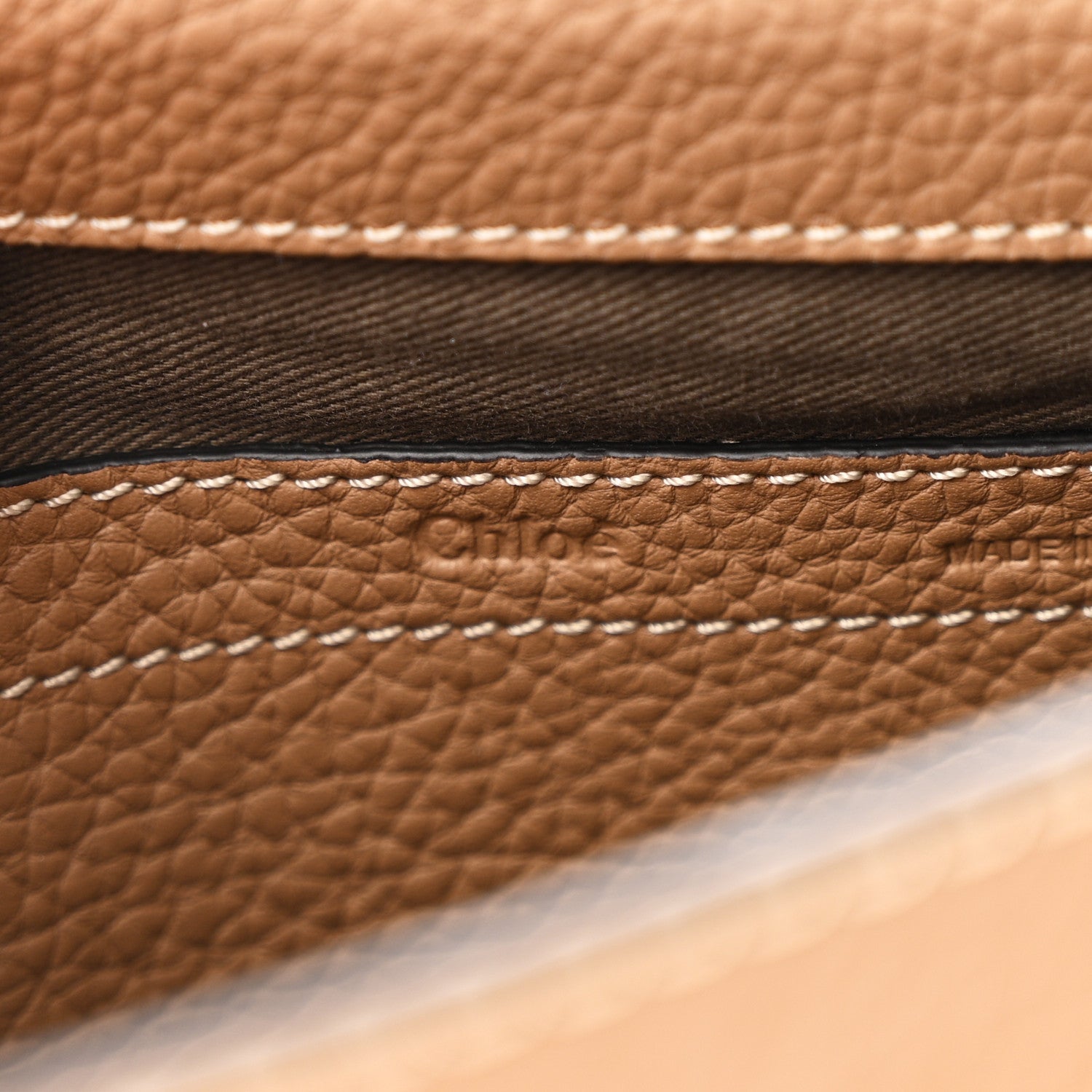 Chloe Calfskin Mini Marcie Round Crossbody Bag Nut 6 of 11