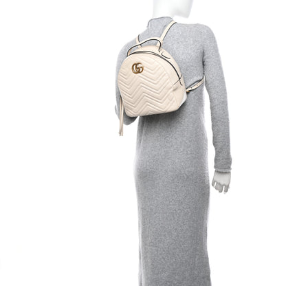 Gucci Calfskin Matelasse GG Marmont Dome Backpack White 2 of 10