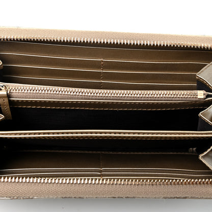 Gucci Metallic Guccissima Microguccissima Bree Zip Around Wallet Golden Beige 4 of 4