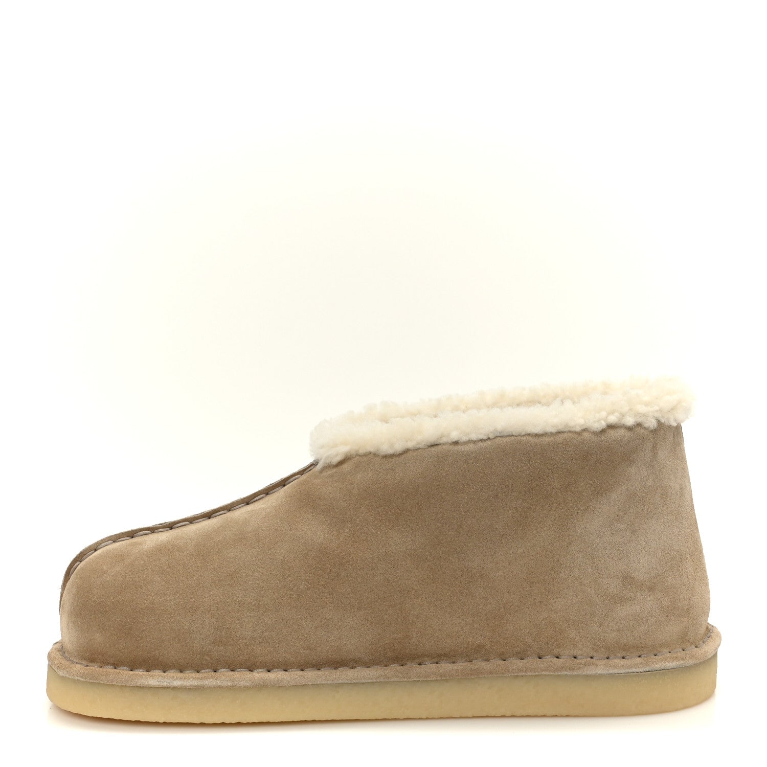 Miu Miu Shearling Suede Ankle Boots 40 Deserto 1 of 10