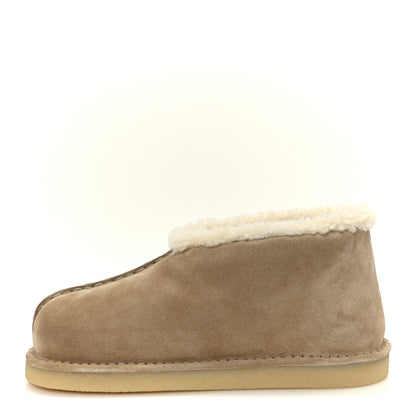 Miu Miu Shearling Suede Ankle Boots 40 Deserto 1 of 10