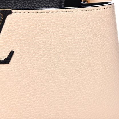 Louis Vuitton Taurillon Capucines PM Creme Black 9 of 10