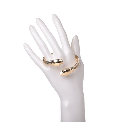 Cartier 18K Pink Yellow White Gold Panthère De Open Bangle Bracelet 2 of 7