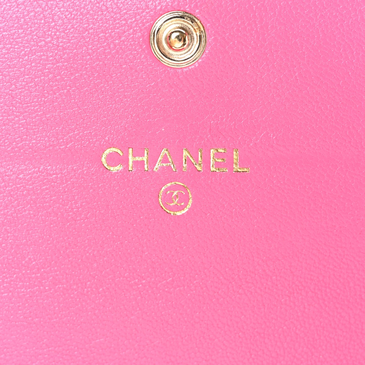 Lambskin Quilted Chanel 19 Flap Wallet Dark Pink