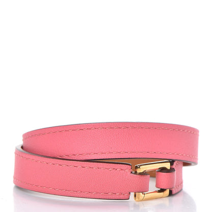 Hermes Swift Rivale Double Tour Bracelet M Rose Azalee 3 of 7