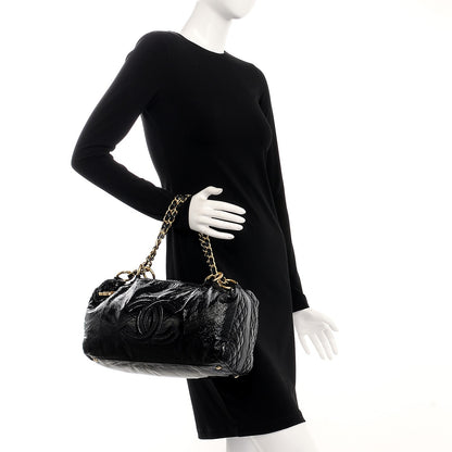 Chanel Vinyl Medium Rock and Chain Bowler Black 2 of 8