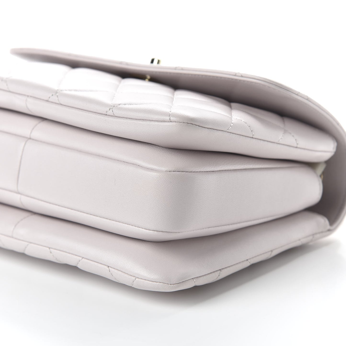 Lambskin Quilted Small Trendy CC Flap Dual Handle Bag Lilas Lilac