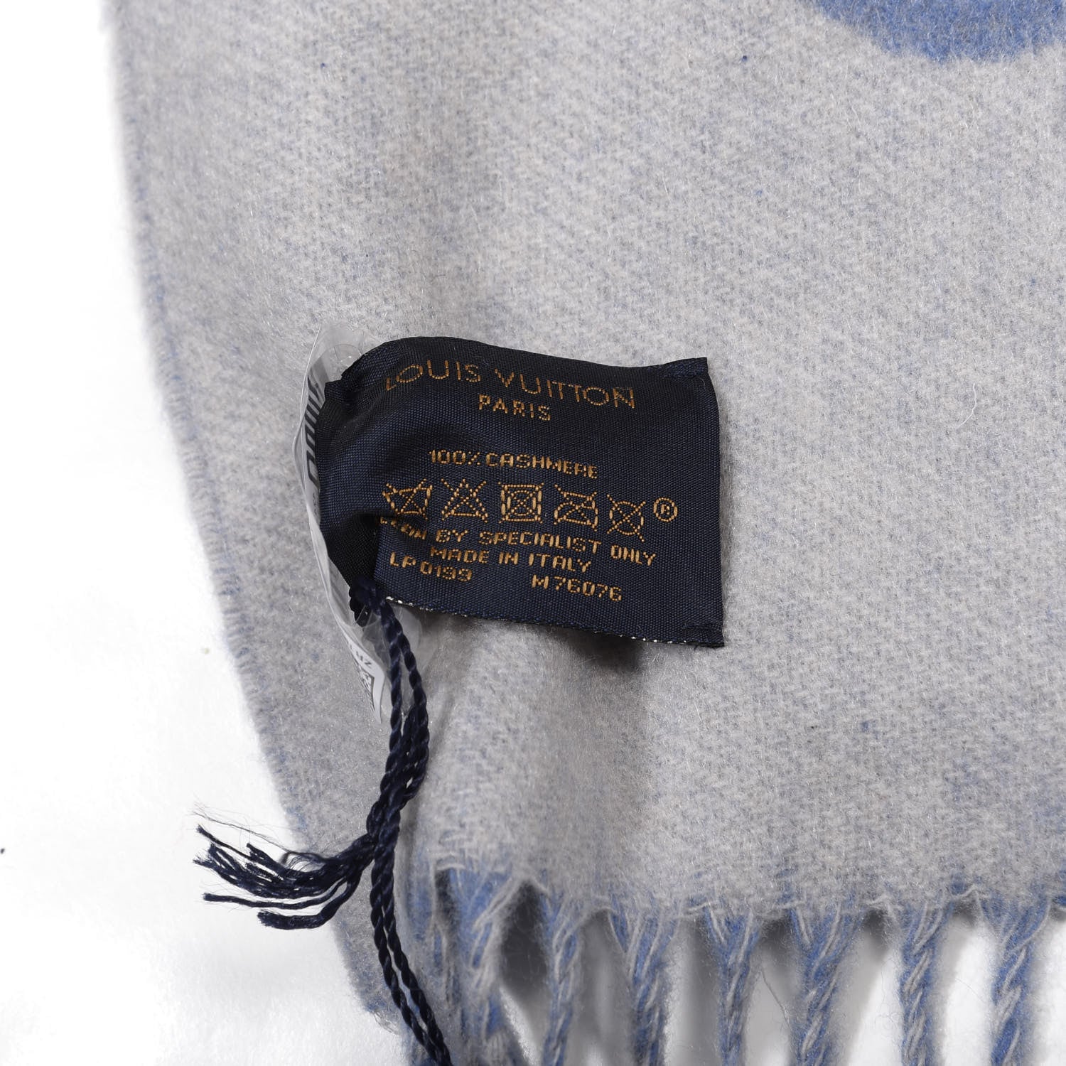 Louis Vuitton Cashmere Monogram Studdy Reykjavik Scarf Denim 3 of 3