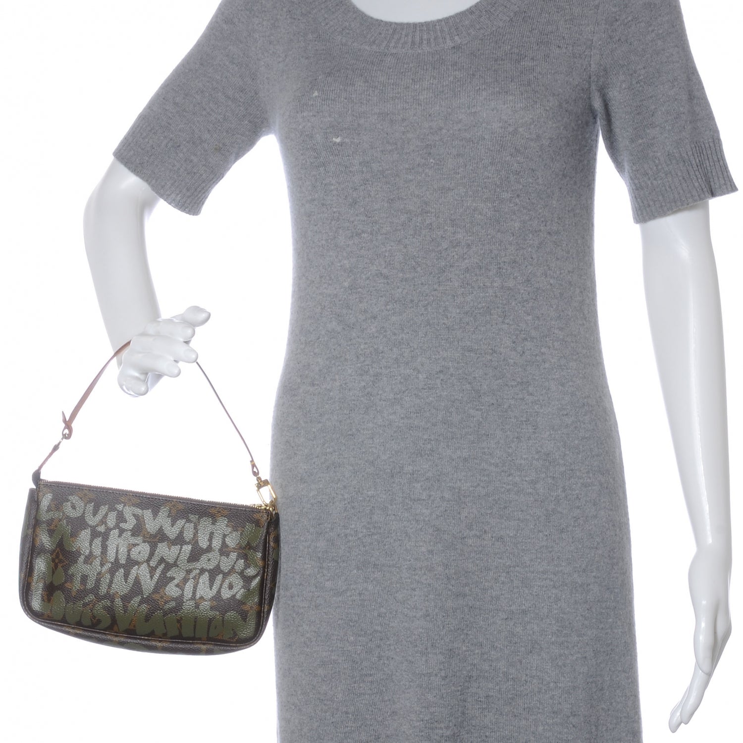 Louis Vuitton Monogram Graffiti Pochette Accessories Kaki 2 of 7