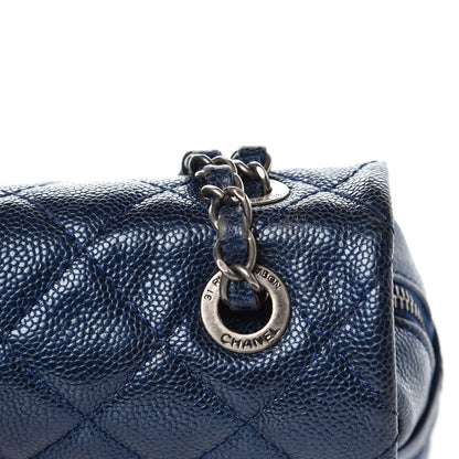 Chanel Iridescent Caviar Quilted Large Chic Flap Blue 11 of 15