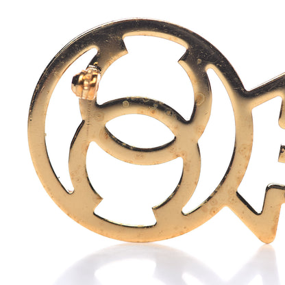Chanel Crystal CC Key Brooch Black Gold 5 of 7