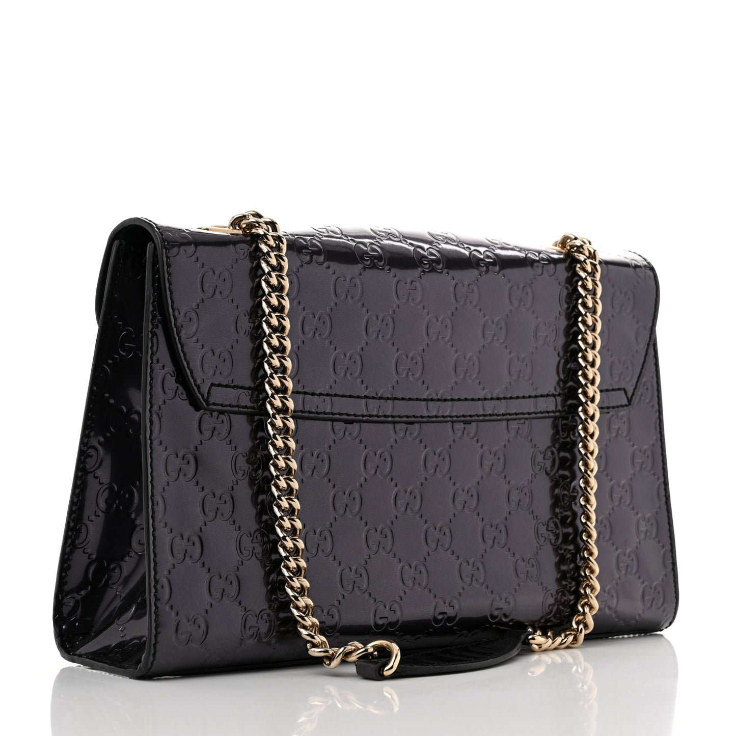 Shine Guccissima Medium Emily Chain Shoulder Bag Melanzana