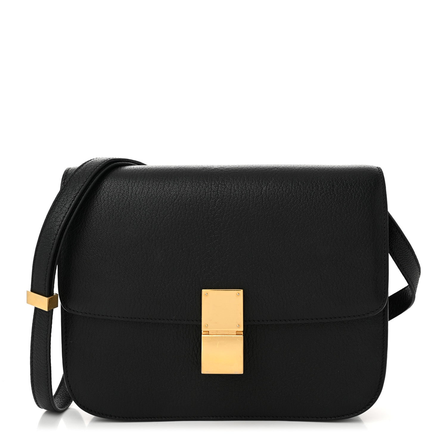 Celine Goatskin Medium Classic Box Flap Bag Black 1 of 10