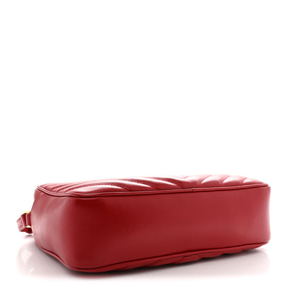 Saint Laurent Calfskin Matelasse Monogram Lou Camera Bag Red 4 of 12