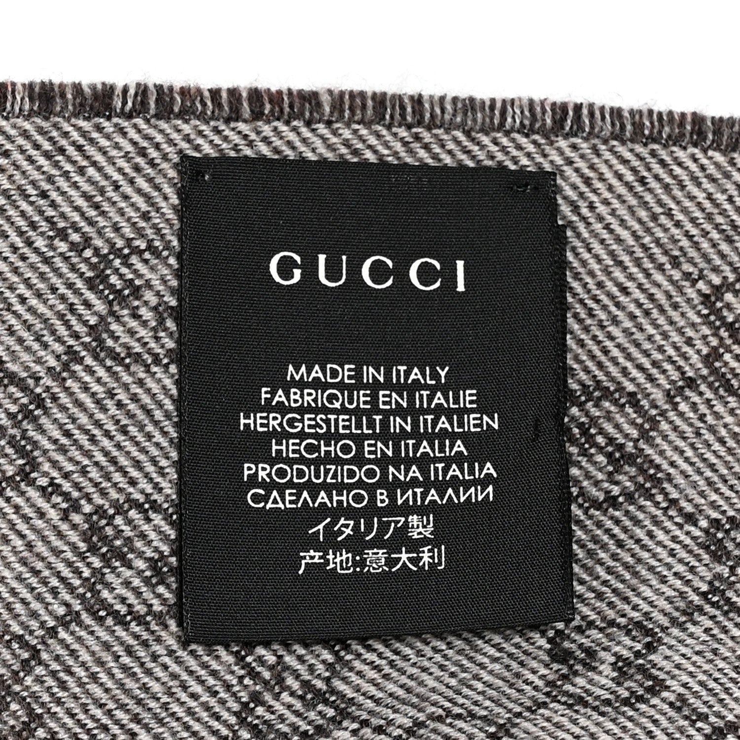 Gucci Wool GG Monogram Miniorophin Scarf Shell Pink 4 of 4