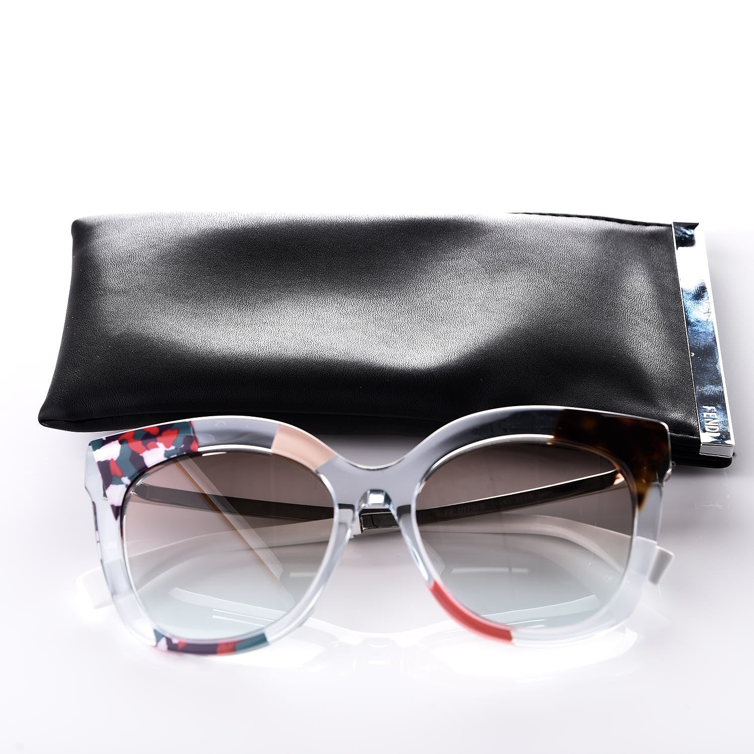 Fendi Oversized Jungle Sunglasses FF 0179/S Azure Crystal 7 of 7