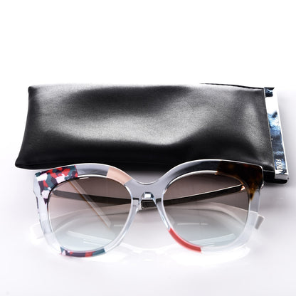 Fendi Oversized Jungle Sunglasses FF 0179/S Azure Crystal 7 of 7